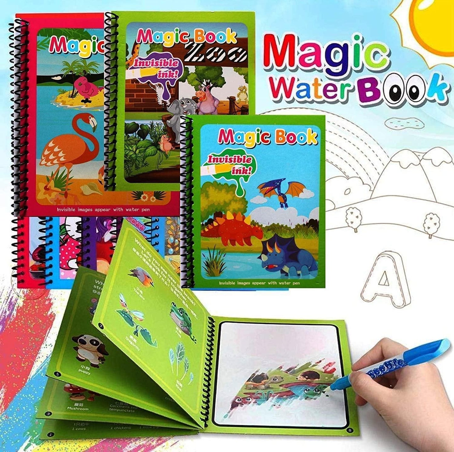 Reusable Magic Water Painting Book - Gadgetbro