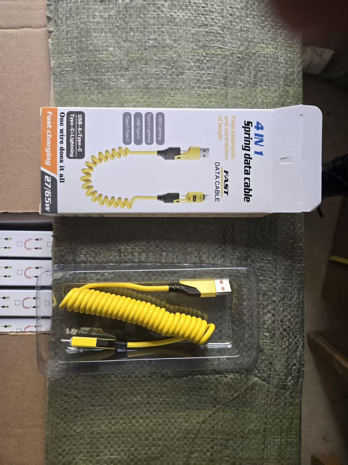 4 in 1 Spring Data Cable - Gadgetbro