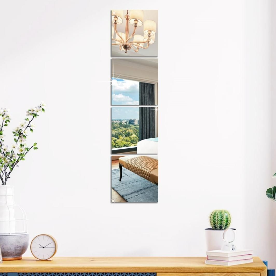 3d acrylic mirror wall sticker