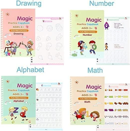 Sank Magic Practice Copybook (4 BOOKS,1 PEN,1 GRIP,10 REFILL) - Gadgetbro