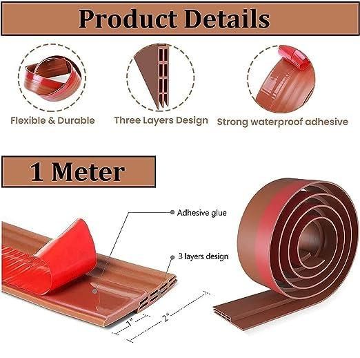 Self-Adhesive 1m Wood Floor Transition Strip Tape - Gadgetbro