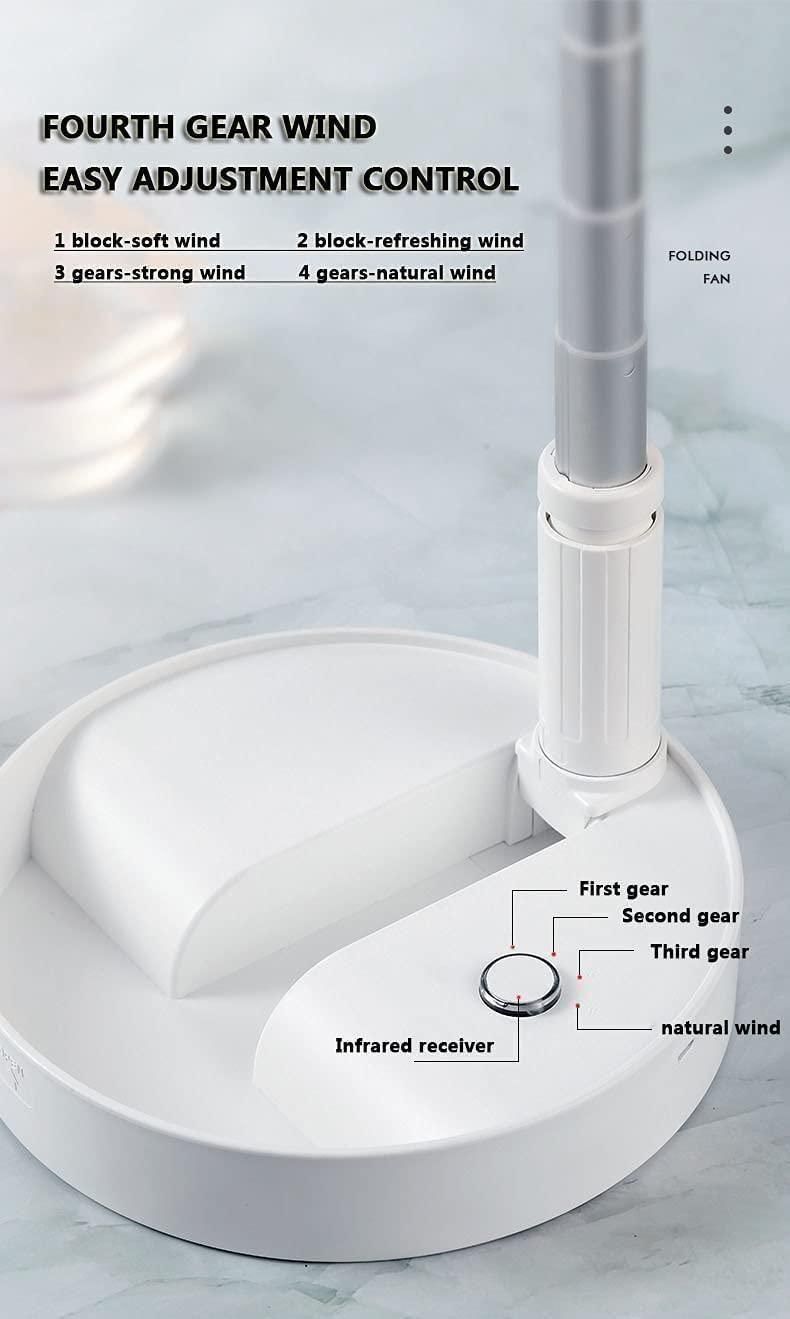 Adjustable Height Telescopic Rechargeable Standing Fan Rechargeable Pedestal Fan - Gadgetbro