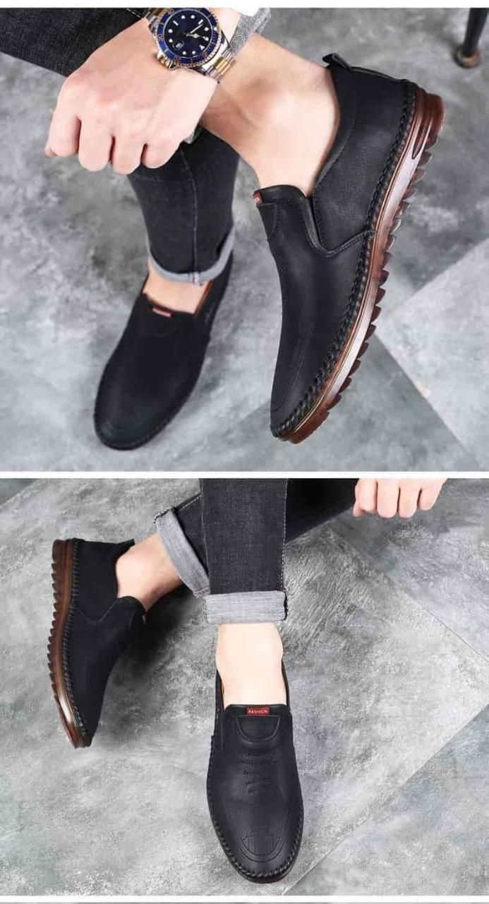 Men Leather Soft Casual Shoes - Gadgetbro