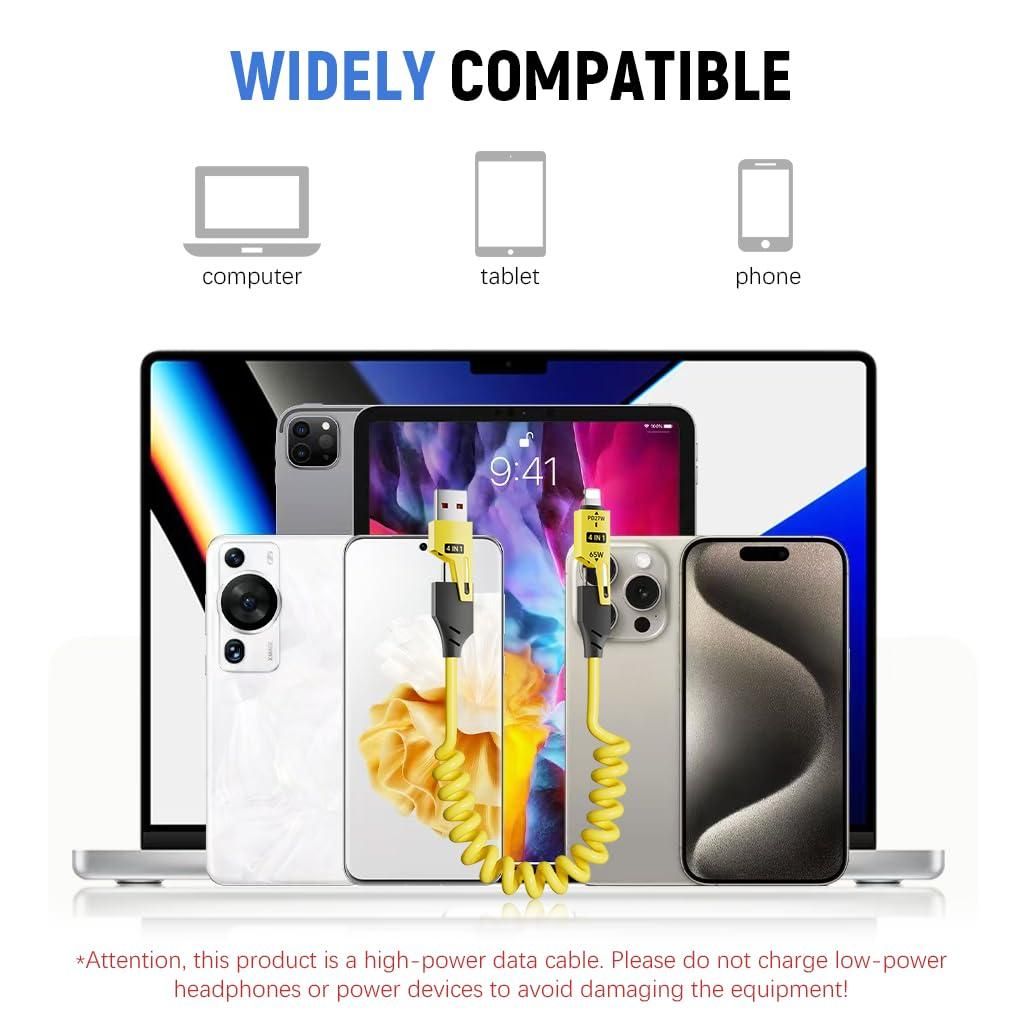 4 in 1 Spring Data Cable - Gadgetbro