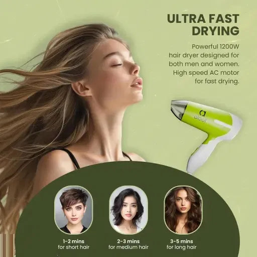 Ks-2800 hair drayar 1200W 2-in-1 Hair dryer and Transparent Concentrator | 4 Heat Settings with cooling air (Hot/ Warm)