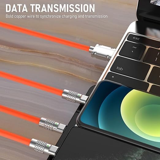 3 in 1 superfast charging zinc alloy Data Cable