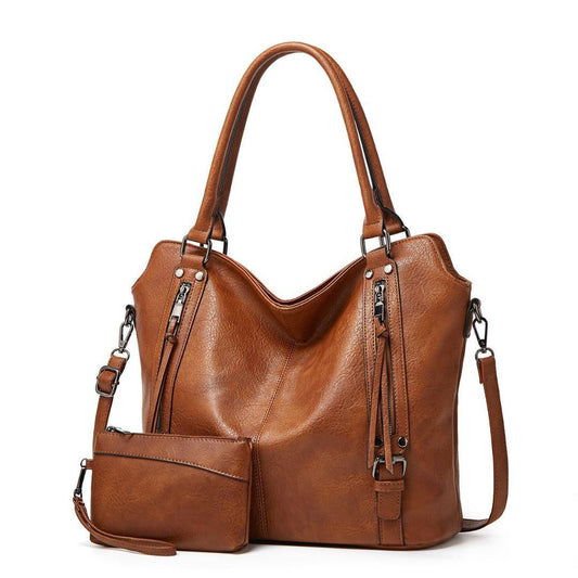 Tote Bags For Women PU Leather Hobo Bags for Women Purse Stylish 2 in 1 Handbags with Shoulder Strap Ladies Office Bag - Gadgetbro
