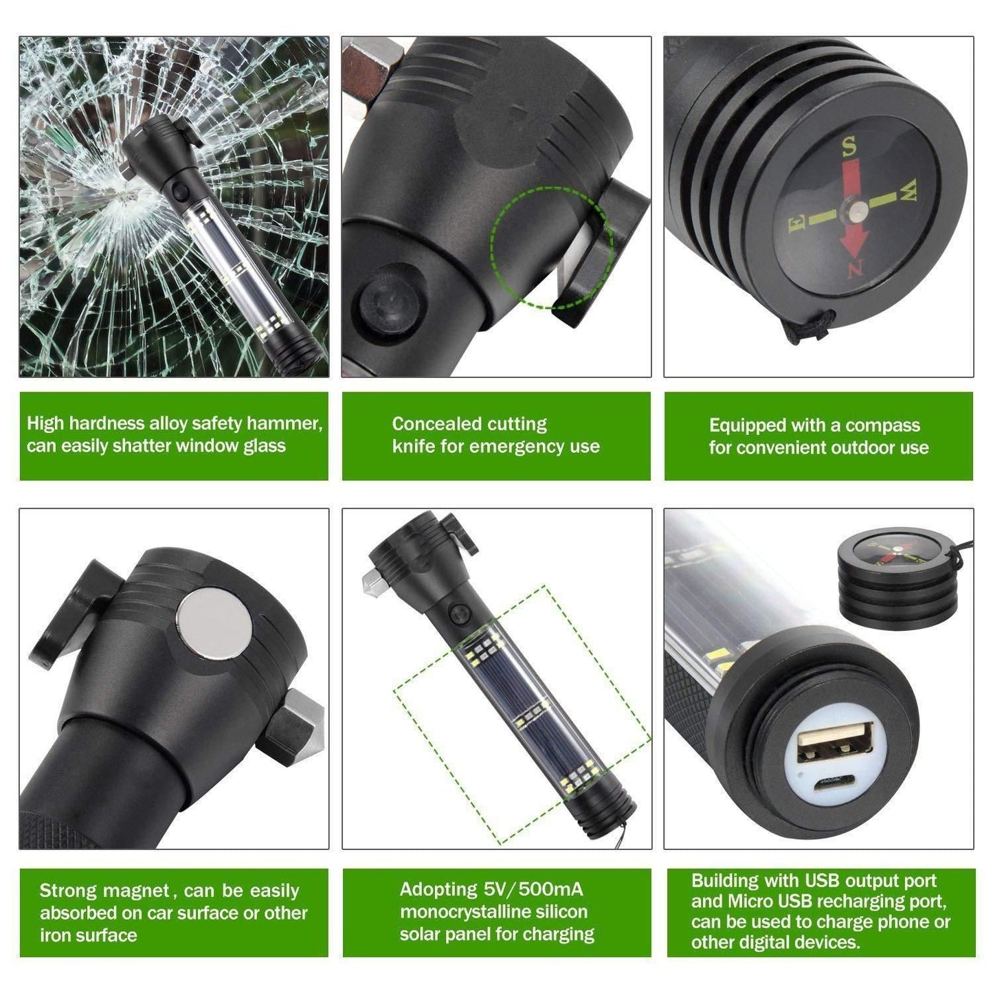 Solar Power Flashlight - Gadgetbro
