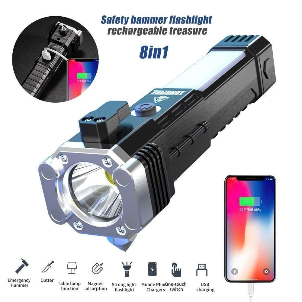 Portable Rechargeable Torch LED Flashlight - Gadgetbro