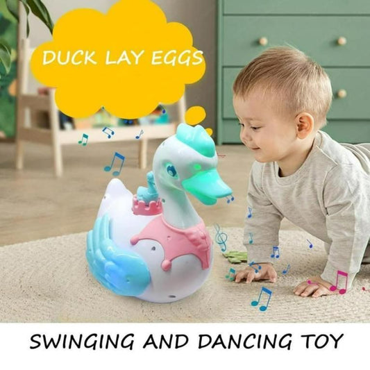 Swan Lay Egg Toy for Kids - 360 Degree Rotation - Gadgetbro