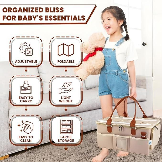 Nursery Storage Organizer-Foldable and Portable for Travelling - Gadgetbro