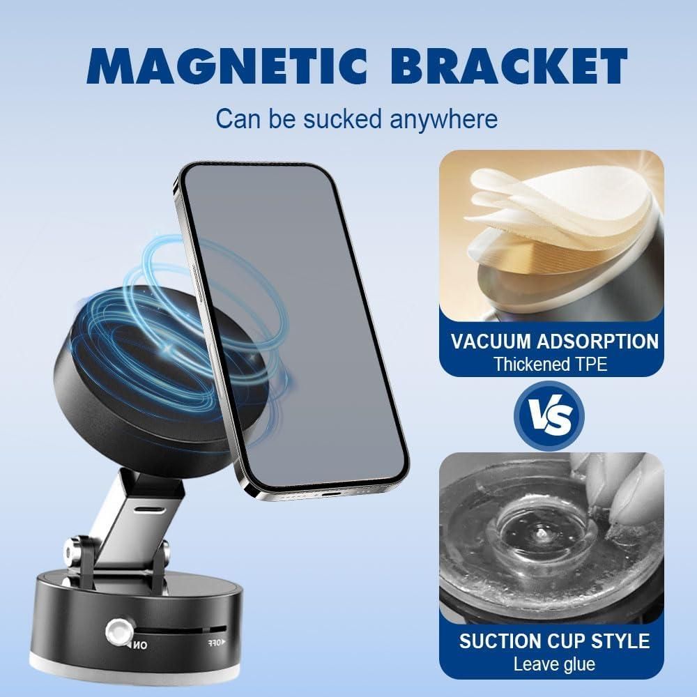 Vacuum Magnetic Suction Phone Holder - Gadgetbro