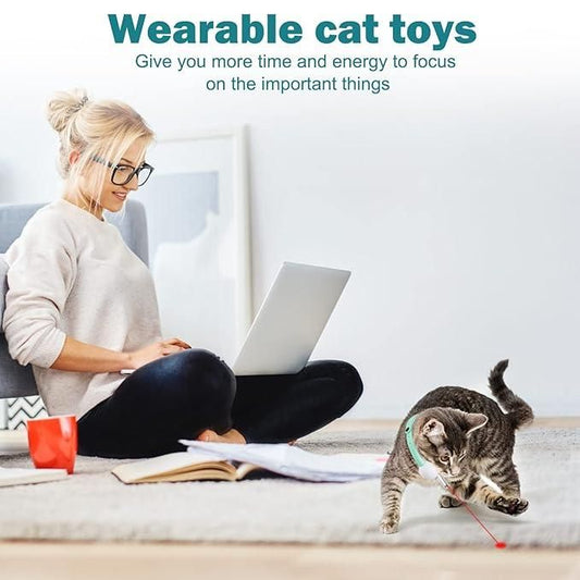 Pet Laser Collar Self Teasing Toy - Gadgetbro