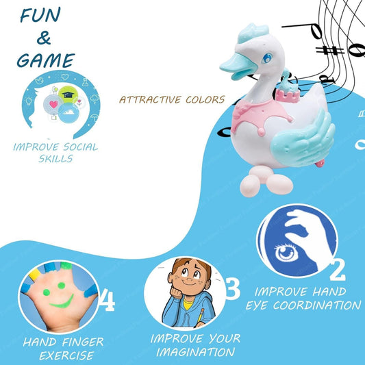 Swan Lay Egg Toy for Kids - 360 Degree Rotation - Gadgetbro